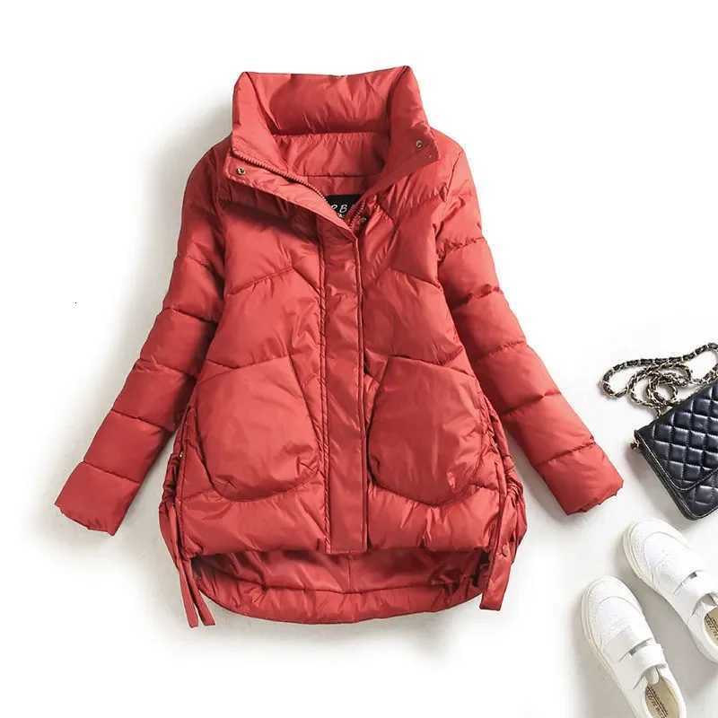 Winter Warm Coat Womens Fashion New Solid Color Hood Filled Down Cotton Coat Womens Clothing Winter Jacket Women Winter CoatT251105
