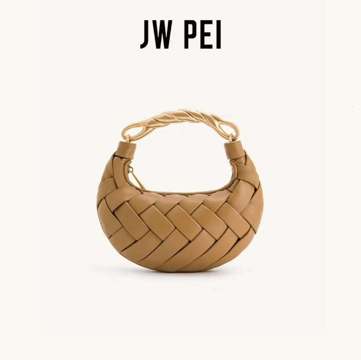 JWPEI Ladies Bird's Nest Bag Niche Design Fashion Woven Bag For Short Trips Hassle-Free
