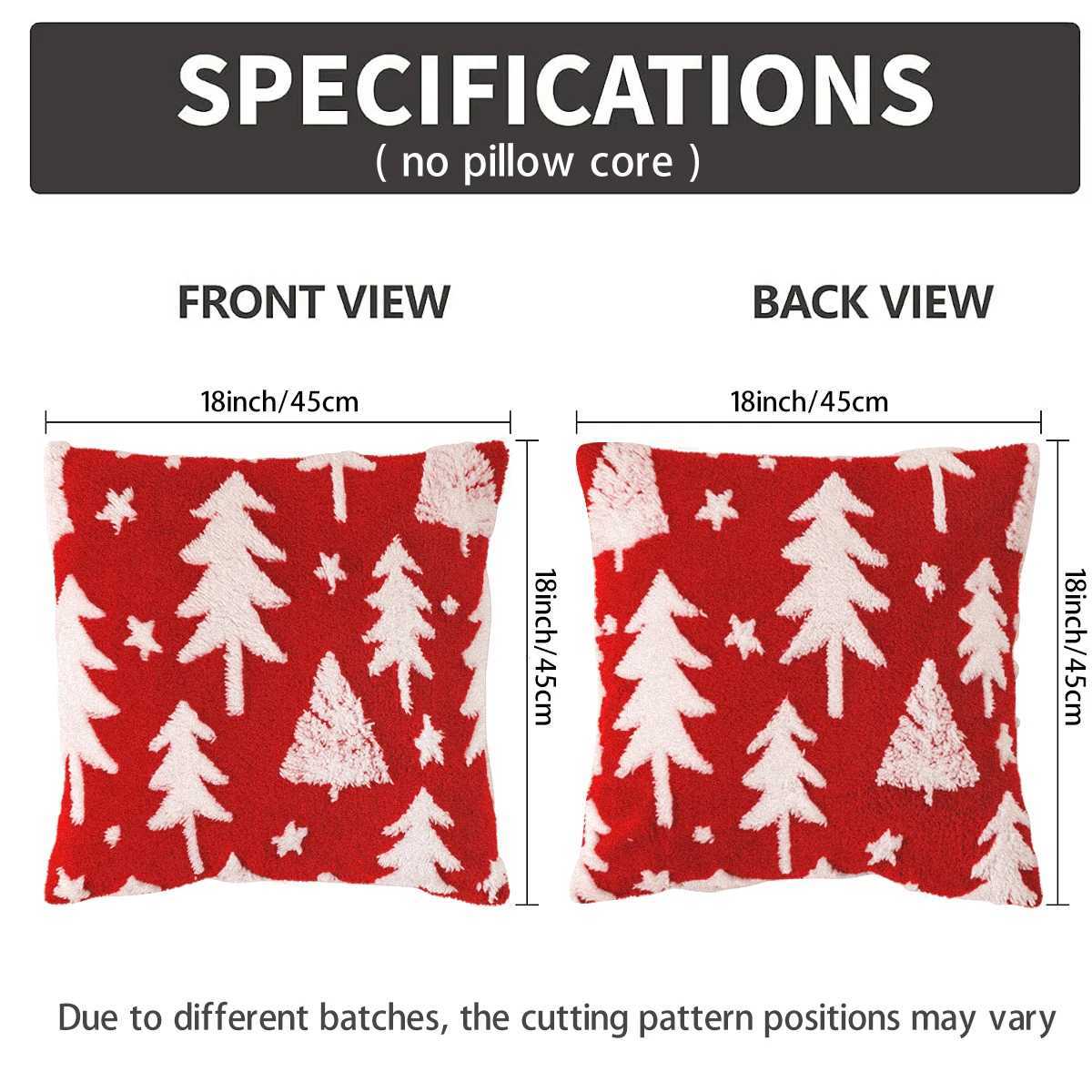 1pc Christmas plush pillowcase Christmas tree reindeer snowflake soft and comfortable cushion cover without pillow core Y251105