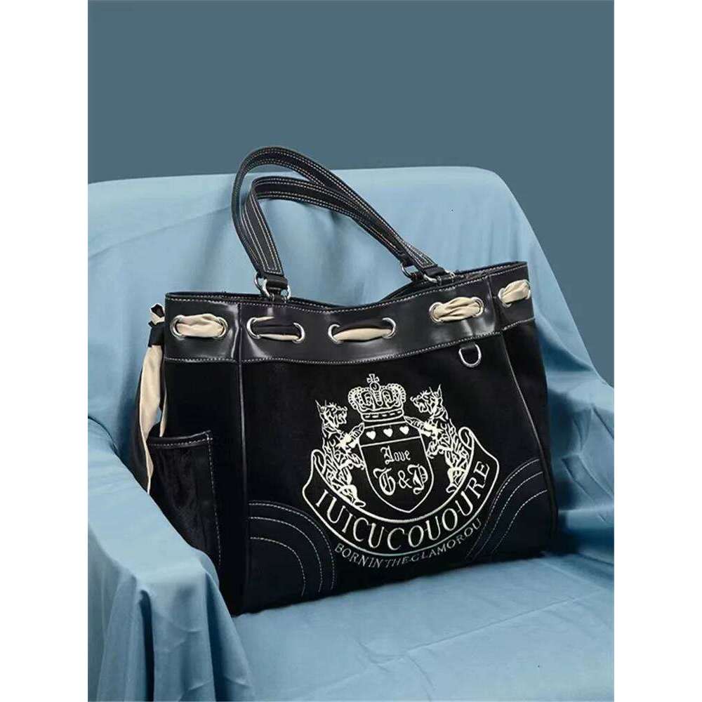 Women Blue Pink Top-Handle Large Capacity Girls Y2k Denim Boston Bag Designer Crossbody Handbag Multi-Pocket Tie-Dyed Bags