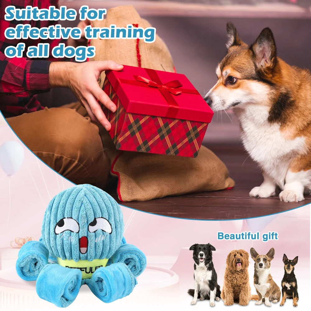 Rich dog toys for Valentines Day octopus dog toys dog snuff toys help pets eat slowly dog puzzle game interactive toys 250402
