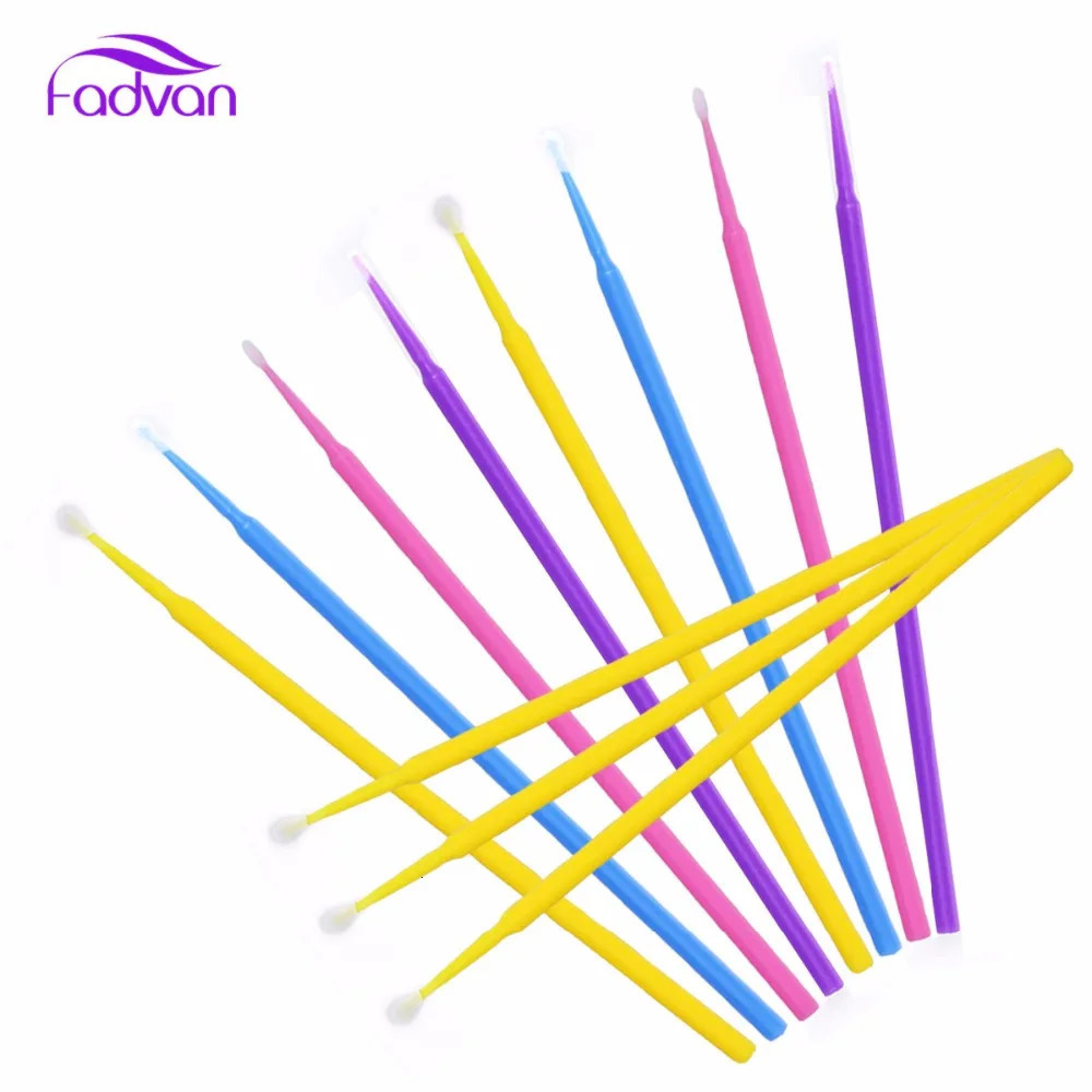Fadvan 100 piecesbatch disposable makeup brush personal eyelash micro tool application 250325