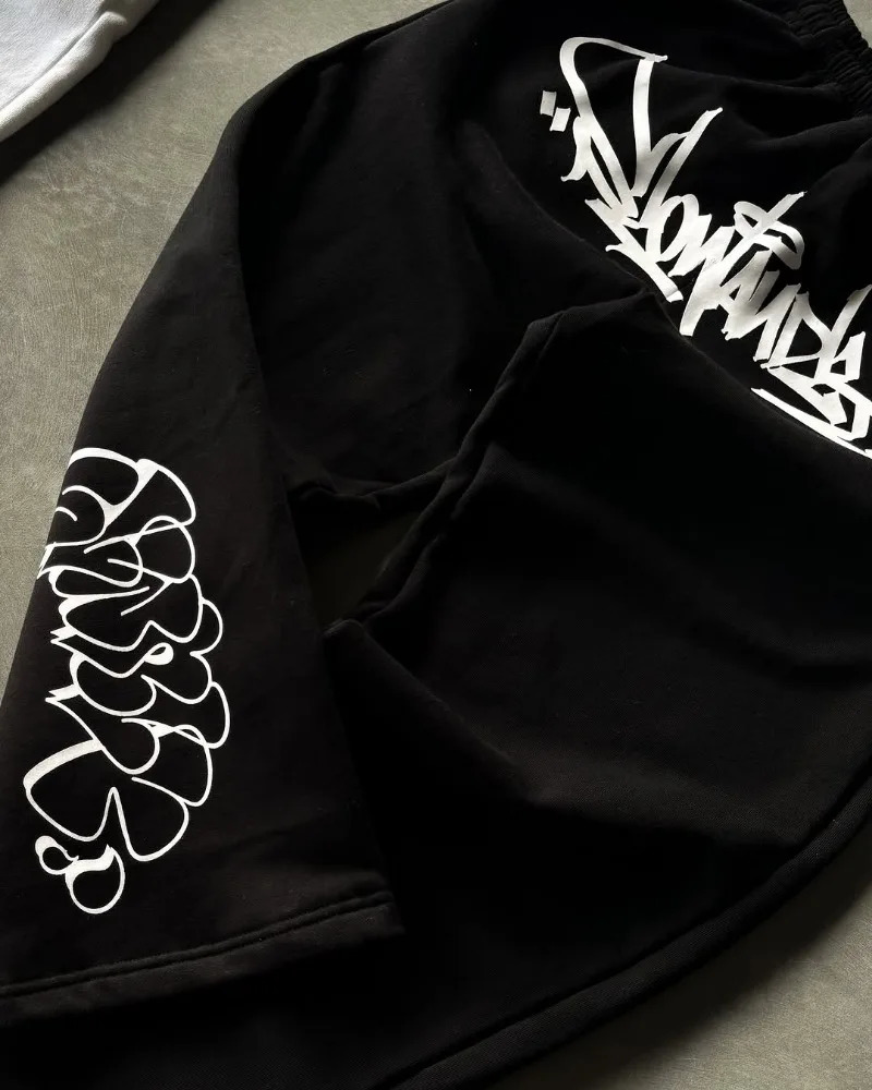 Summer fashion casual loose mens Y2K super big brother special Harajuku retro letter printing classic personality wide leg pants for women 250402