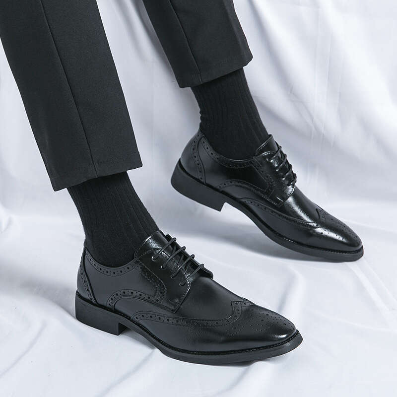Large Block New British Sculpture Men's Casual Leather Shoes Me