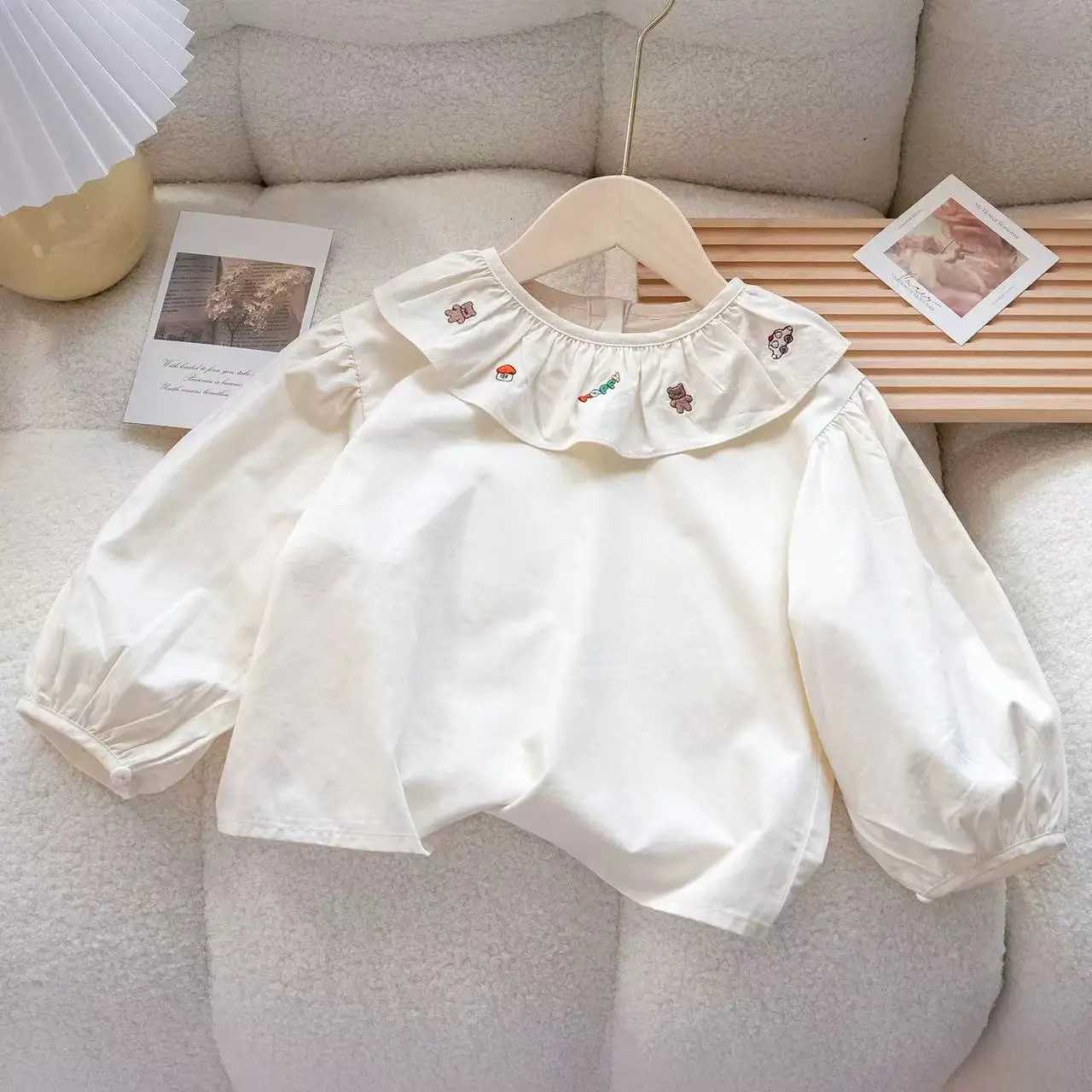 Girls 3pcs Set Sweet Knitted Waistcoat Shirt Cartoon Vest Pleated Skirt Autumn Children Kids Infants Outfit Y251105