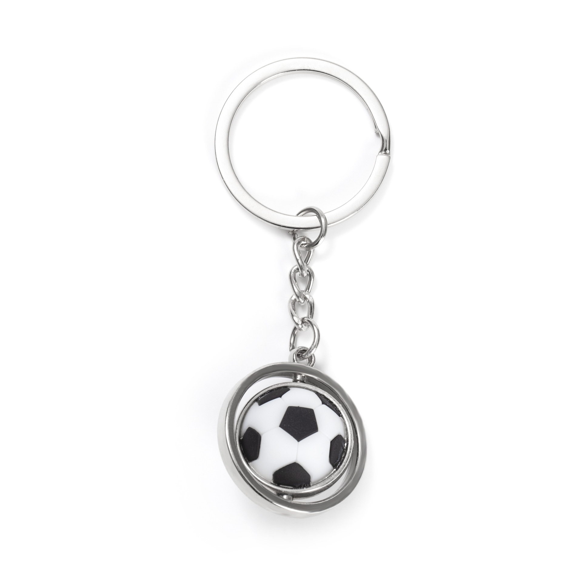Rotating Small Basketball Football Golf Ball Rugby Baseball Keychain Metal Ball Keychain Gift Student Favorite