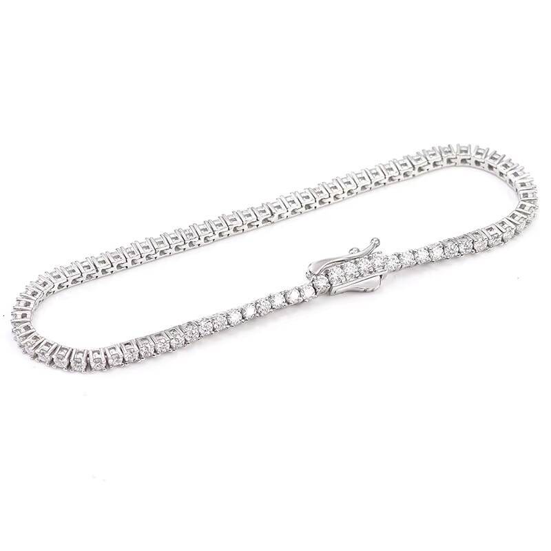 Upgraded Locks Moissanite Diamond Tennis Bracelet 925 Silver Moissanite Chain Mossanite Tennis Chain