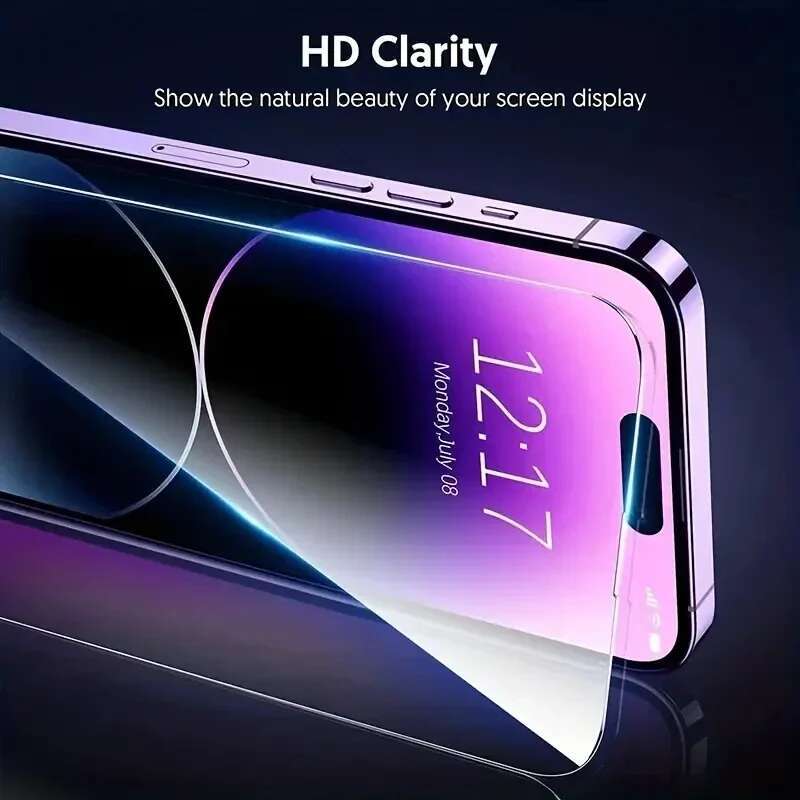 9H Hardness Tempered Glass Apple 15 14 Plus 13 12 11 Pro Screen Protector For iPhone X XR XS Max Protective Film