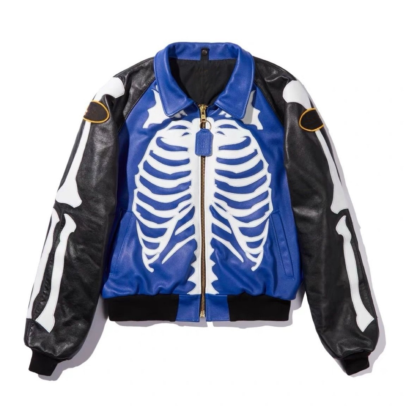 Men's locomotive Jackets Designer Leather coat Jacket Mens Baseball Jackets sleeves black Sternum Bone embroidery Coat Men Hip-hop Motorcycle outerwearSport