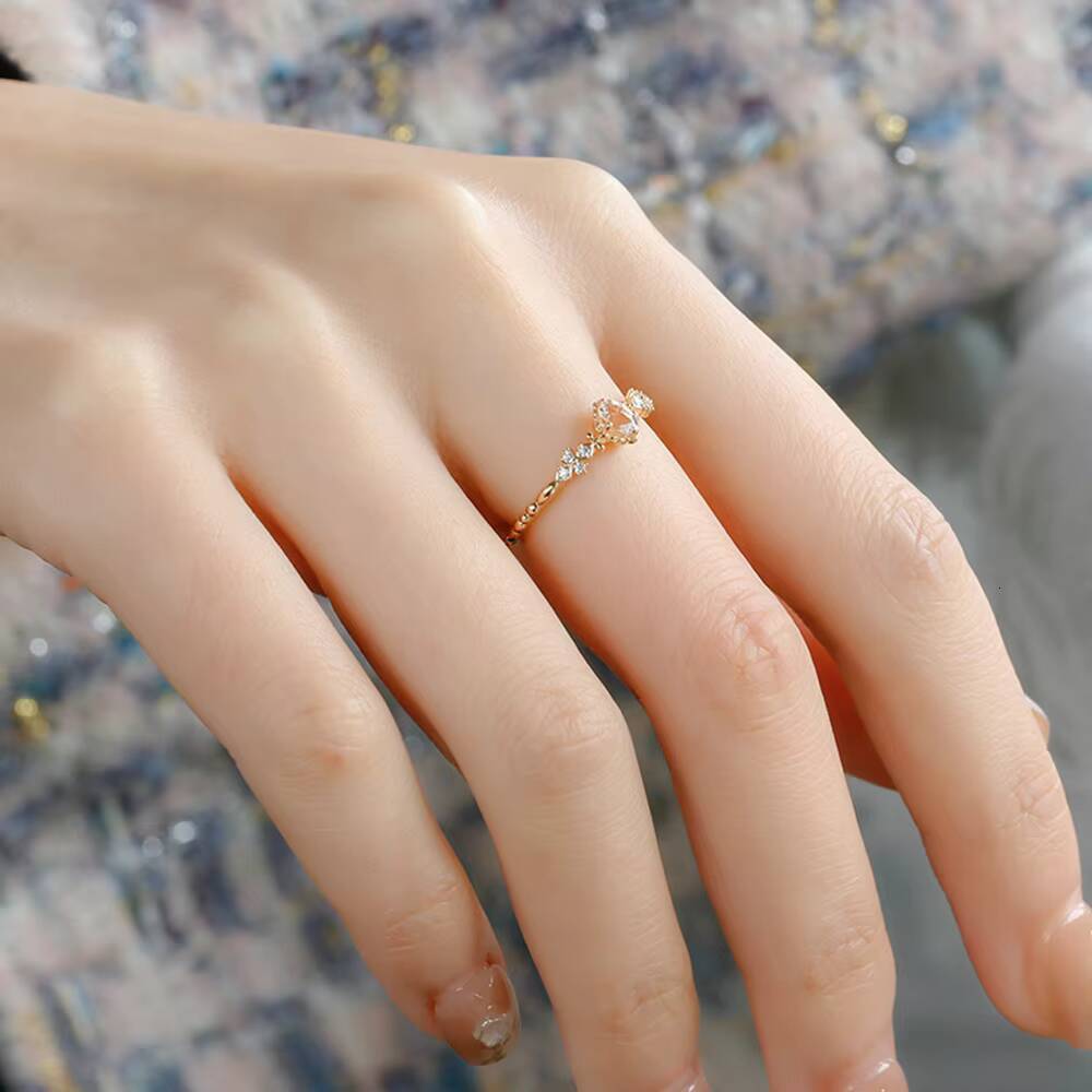 925 Sterling Silver 14K Gold Plated Gemstone Cz Zircon Retro Hollow Flower Pink Beryl Morganite Ring