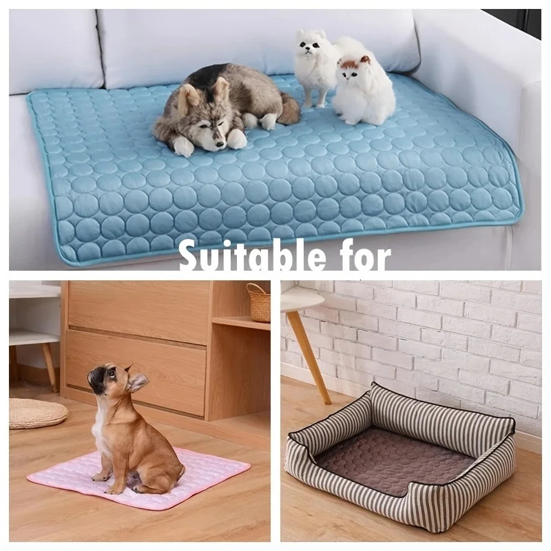 Dog Cooling Mat Summer Pet Cold Bed Large For Small Big Dogs Pet Accessories Cat Durable Blanket Sofa Cat Ice Pad Blanket 250402
