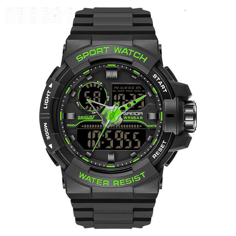 DHwatches Sanda New Style Personality Casual Men's Electronic Multi-Functional Trendy Cool Watch Outdoor Sports Waterproof Wristwatch