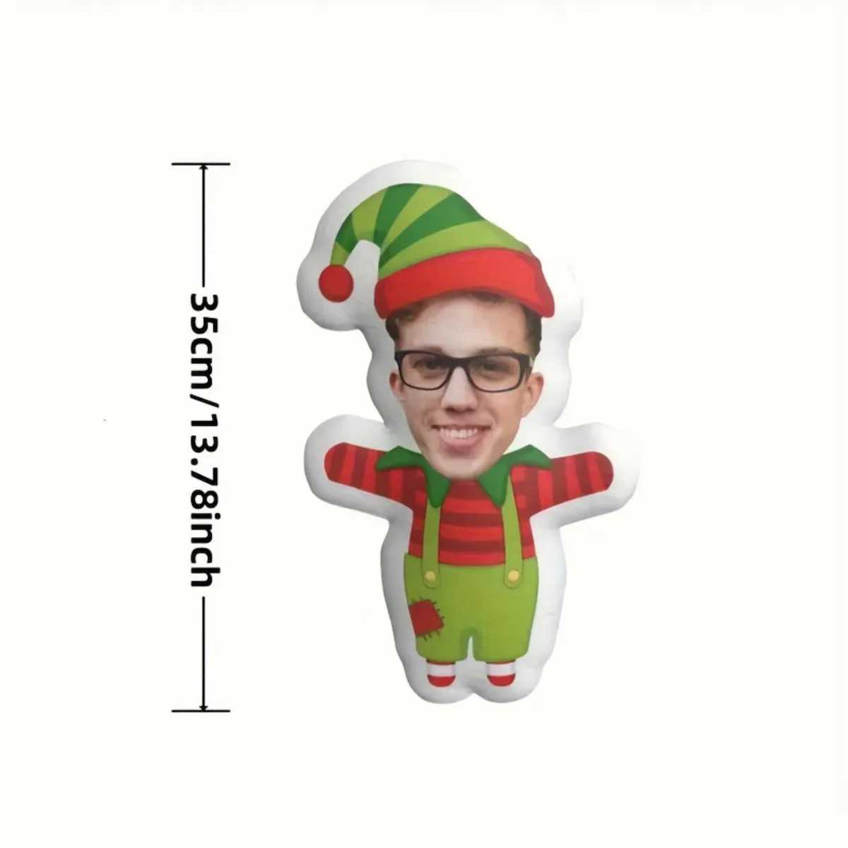 Customized Christmas face portrait home throw pillows DIY double-sided printed cushions whimsical and fun gifts Y251105