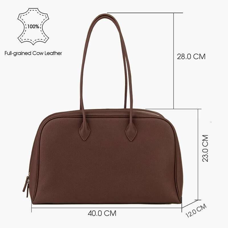 Donna-In Top Layer Cow Leather Handbag For Women Genuine Large Tote Travel Casual Commuting Shoulder Bag Soft Fashion