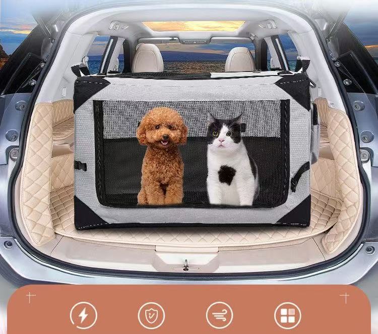 Folding car cat cage out portable pet tent cat kennel portable four seasons general rear trunk available