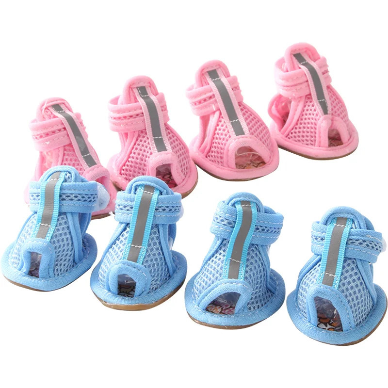 Summer Dog Shoes For Small Dogs Non-slip Breathable Reflective Sandals Pet Socks Sneakers Puppy Chihuahua Yorkie Outdoor Boots 250402