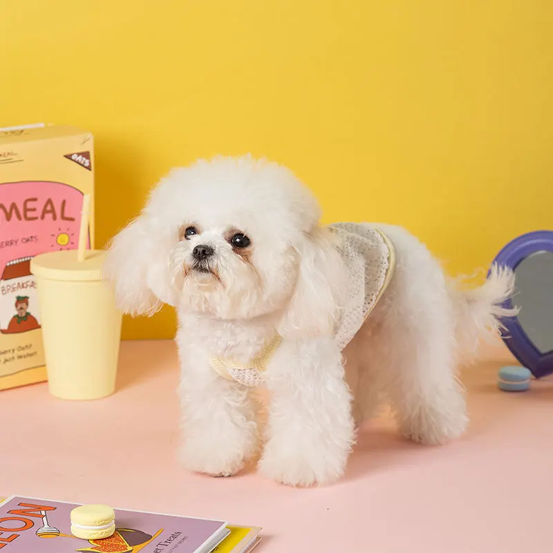 Pet Dog Suspenders Summer Dog Cooling Vest Bowknot Dog T-Shirt Puppy Clothes Cat Vests Chihuahua Bichon Girls Dog Costume 2025 250402