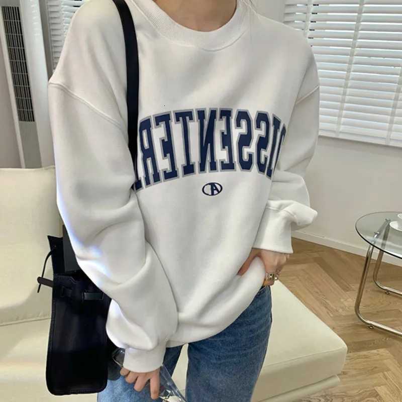 Women hoodie Sweatshirts Korean Fashion casual Letter Shirt Long Sleeve Y2k Top Womens Loose printed Pullover Y2k Clothes coatsT251105