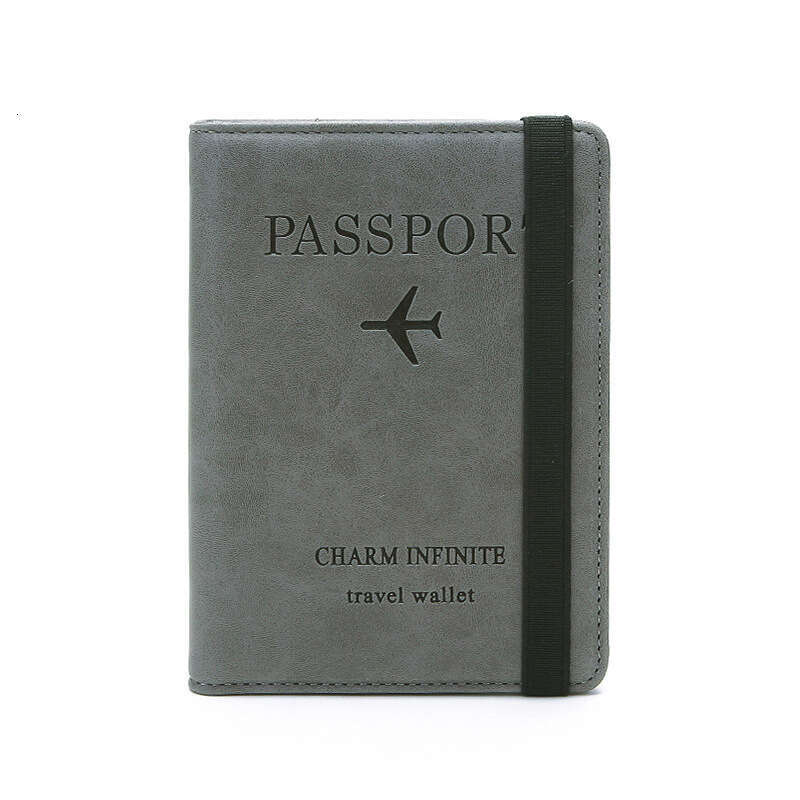 Cross-Border RFID Anti-Theft Holder PU Leather Case Simple Fashion Multi-Functional Document Bag Travel Passport Cover