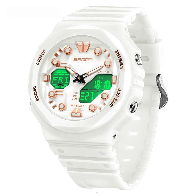 DHwatches Sanda Electronic TikTok Live Multi-Function Alarm Clock Waterproof Cool Junior High School Student Watch