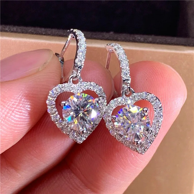 Fashionable womens earrings with high perception colored gemstones inlaid artificial zircon simple n ious temperature party 250326