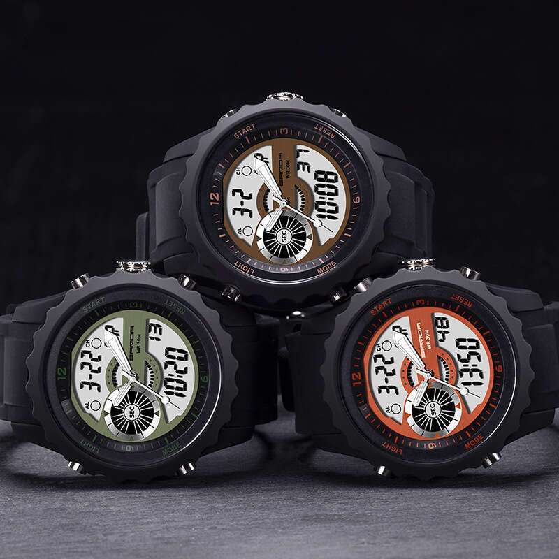 DHwatches Sanda New Men's Dual Display Electronic Fashion Sports Outdoor Trendy Brand Watch