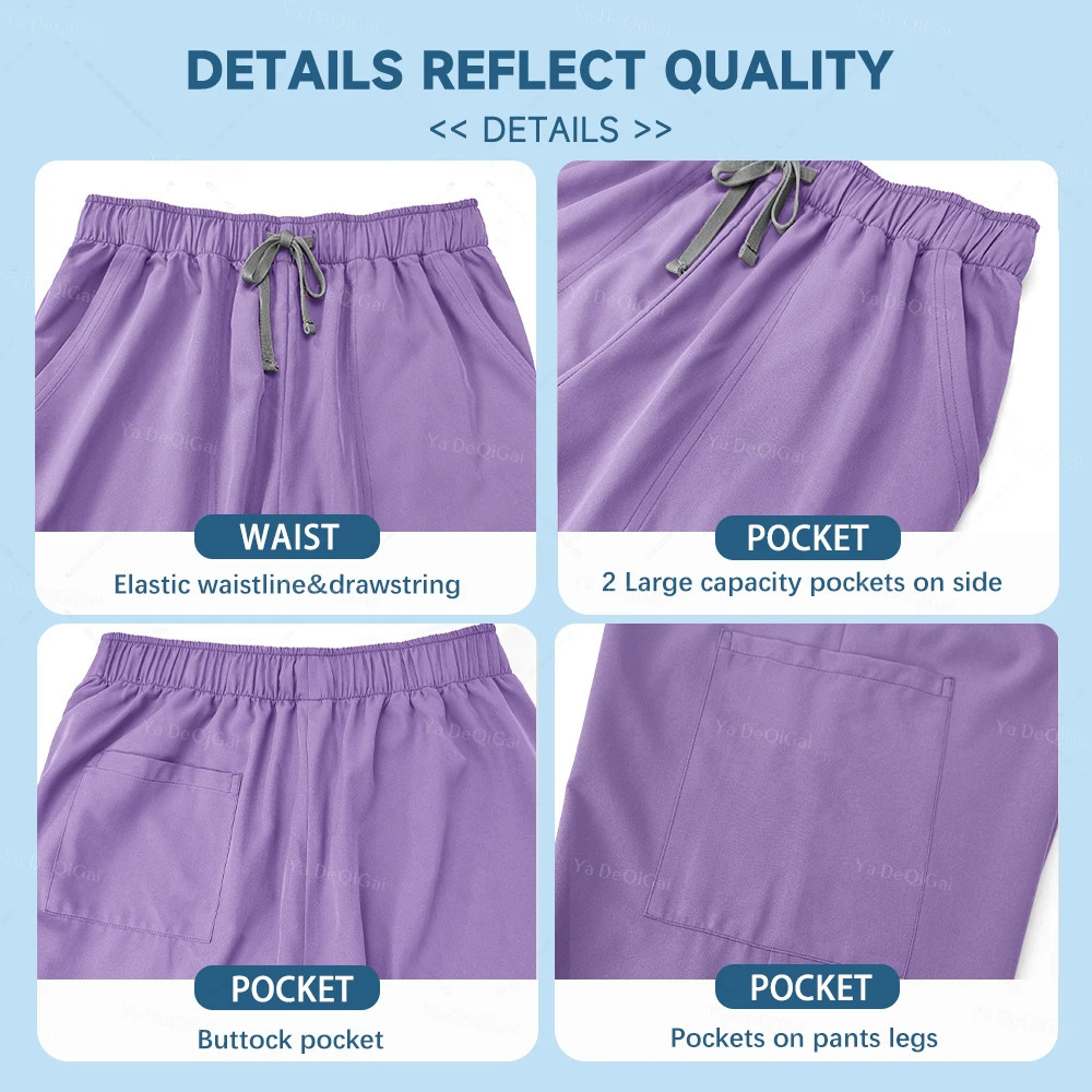 Unisex Scrub Set Women Men Beauty Costume Nurse Uniforms Nursing Clothes Nurse Doctor Dentist Workwear Wholesale 251104