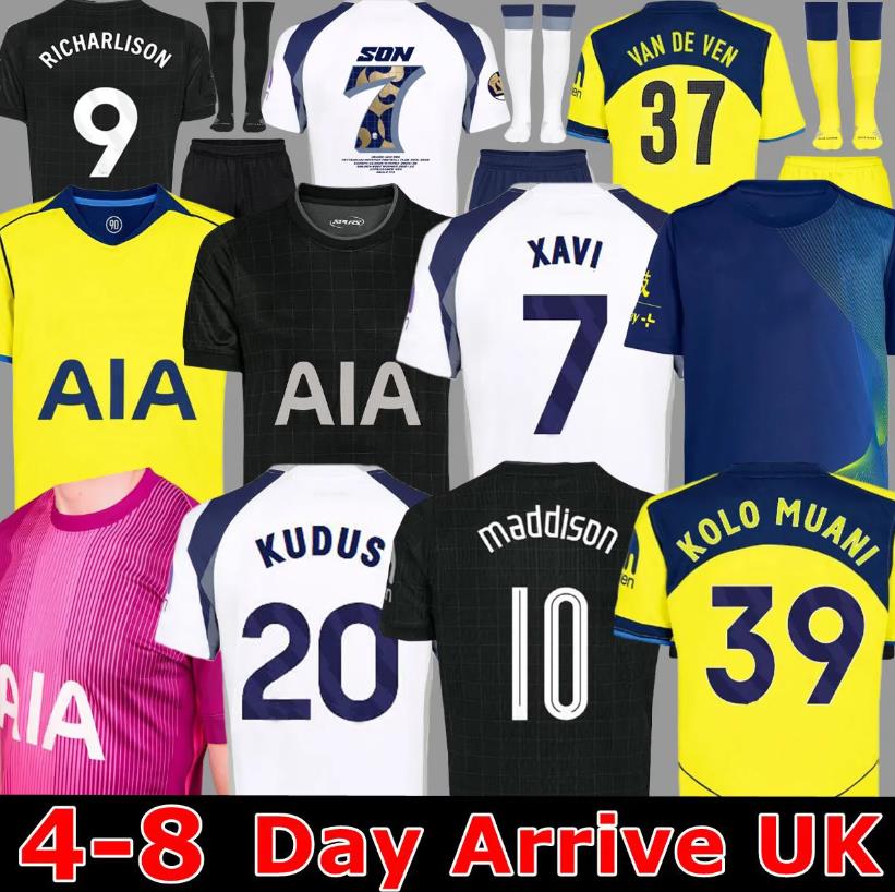 25 26 Fan version MADDISON SON WERNER Soccer Jerseys 2025 2026 KULUSEVSKI 2025 VELIZ VAN DE VEN Football kits shirts Men kids goalkeeper pre match tottenham jersey