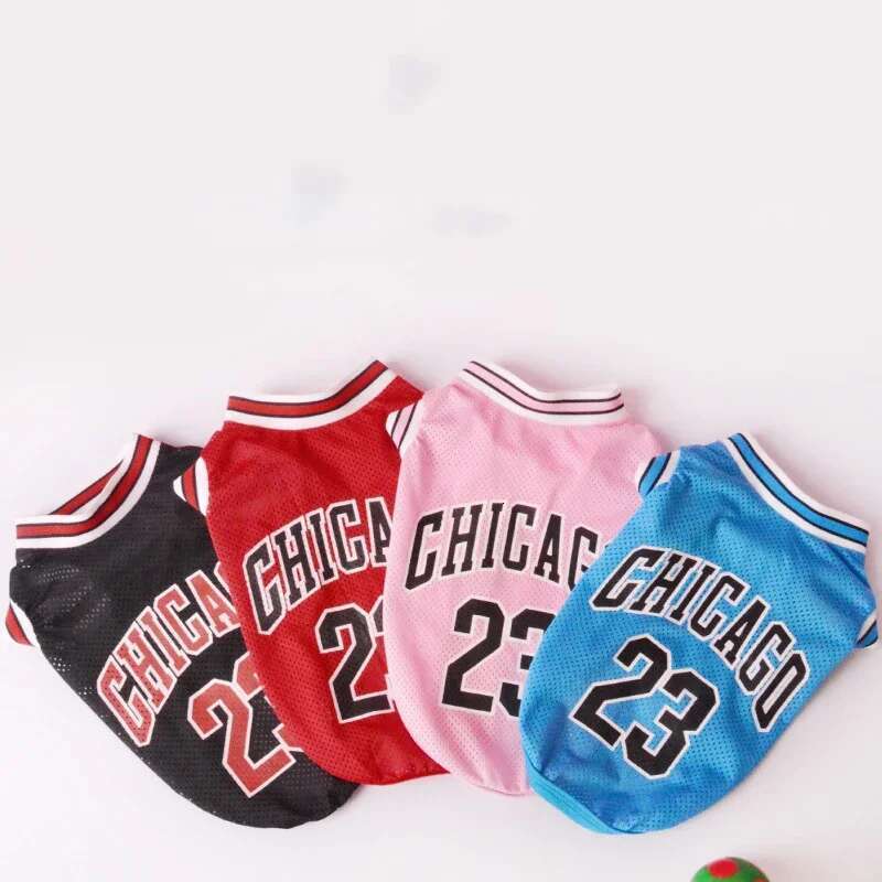 Mesh Breathable Sport Dog Jersey Basketball Clothes Puppy T-Shirt Summer Pet Cat Shirts For Small Large Dogs
