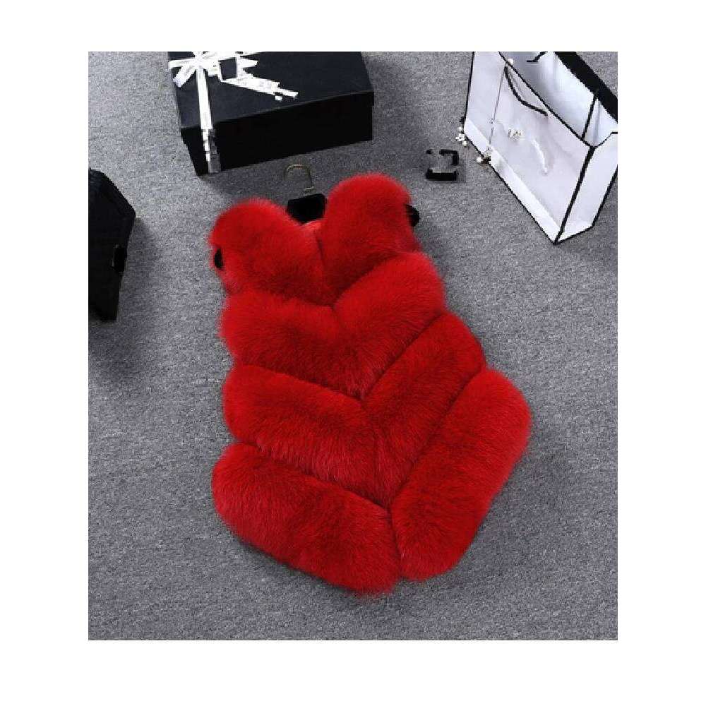 ZADORIN New Fox Vest Women Furry Short Faux Vests Coat Fur Gilet Fourrure Autumn Winter Overcoat