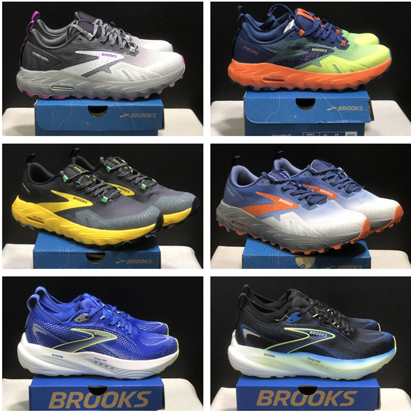 2025 Brooks Running shoes CASCADIA 17 glycerin Gts 20 Ghost 15 16 Adrenaline GTS 4 Trainers for men women designer sneakers hyperion tempo triple black white yellow
