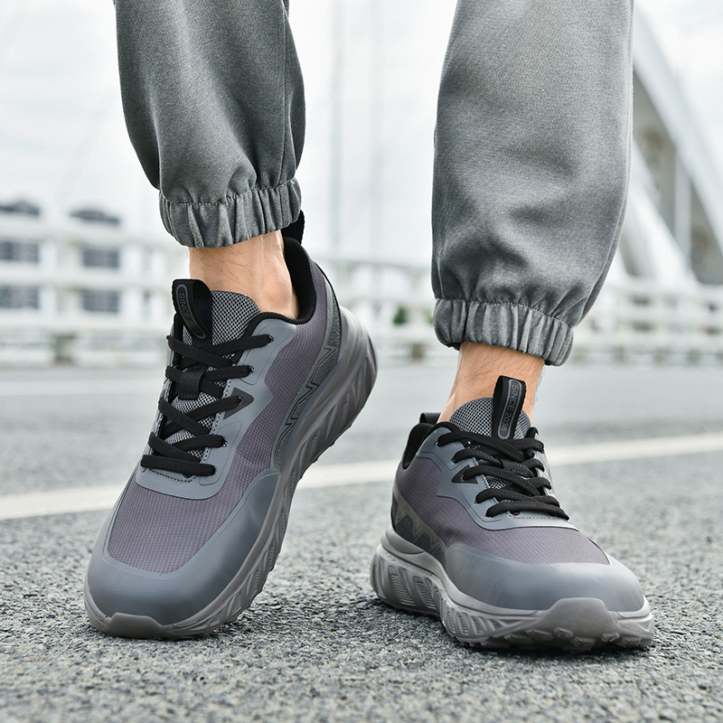 Men wider toe shoes mesh breathable thick sole height increasing lightweight comfortable barefoot sports shoes casual sneakers