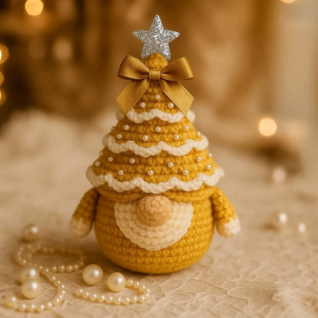 American Women Red Small Square Single Shoulder Bags Woman Patchwork Chain DIY Crochet Christmas Tree Gnome Kit Bag