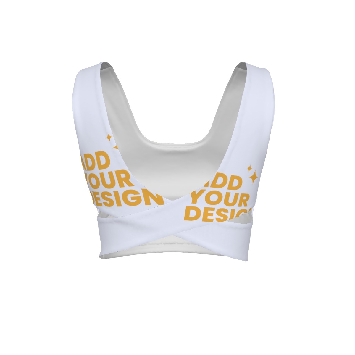 Women's Back Cross Sports Bra All-Over Print, Medium Support Workout Bra with Removable Pads, Crisscross Back Fitness Top