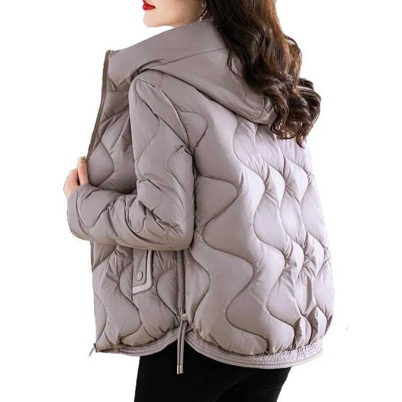 New Womens Hooded Short Light Down Cotton Clothes Womens Autumn and Winter Clothes Large Size Womens Jackets Wholesale 2026T251105