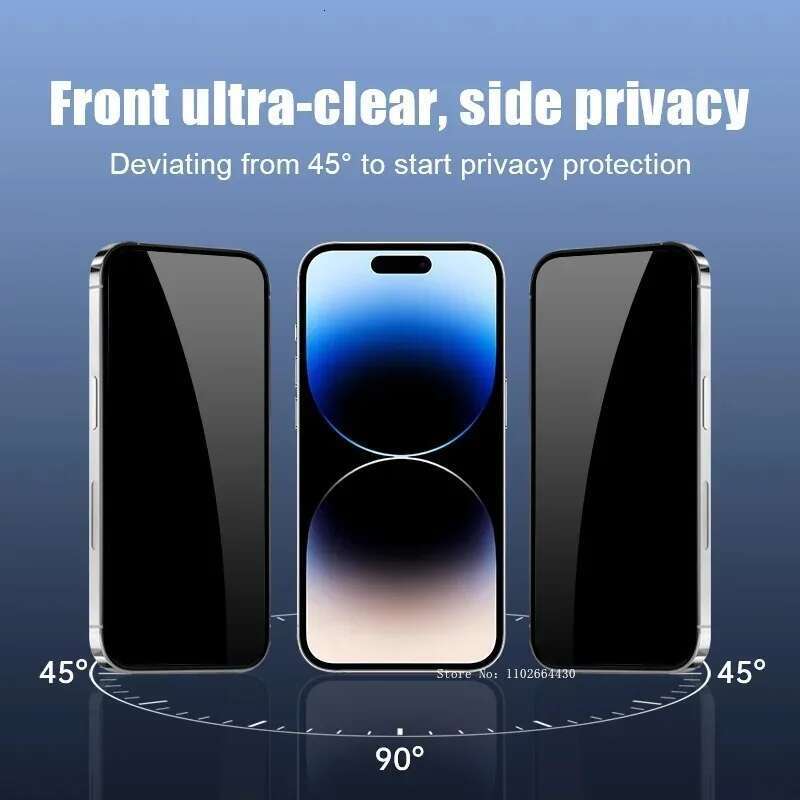 2Pcs Privacy Smartphone for Iphone Phone Screen Protector 16 15 14 Plus 13 12 Mini 11 Pro XR XS Max X Tempered Glass Film
