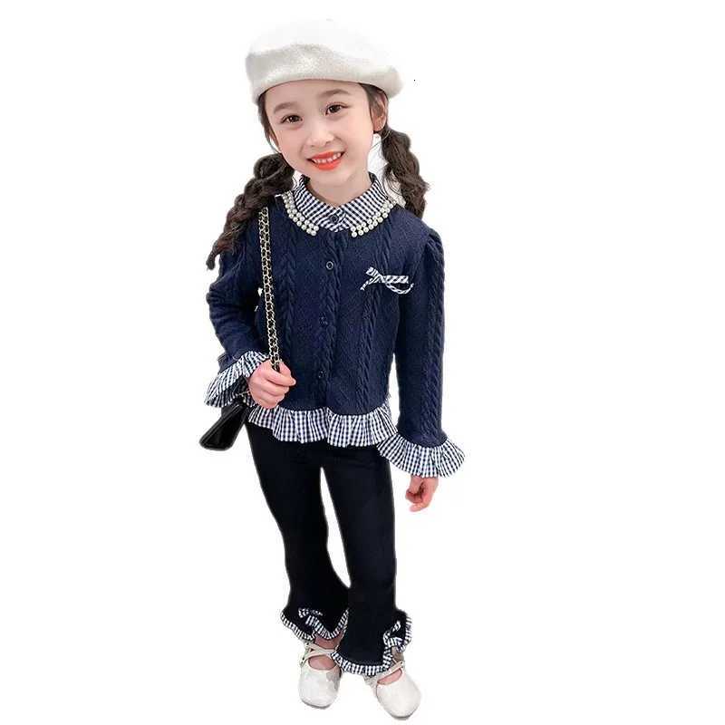 Toddler Girls 2-Piece Tweed Set - Chic Spring Autumn Outfit with Top and Skirt Baby Casual Elegant Style Baby Girl Clothes Y251105