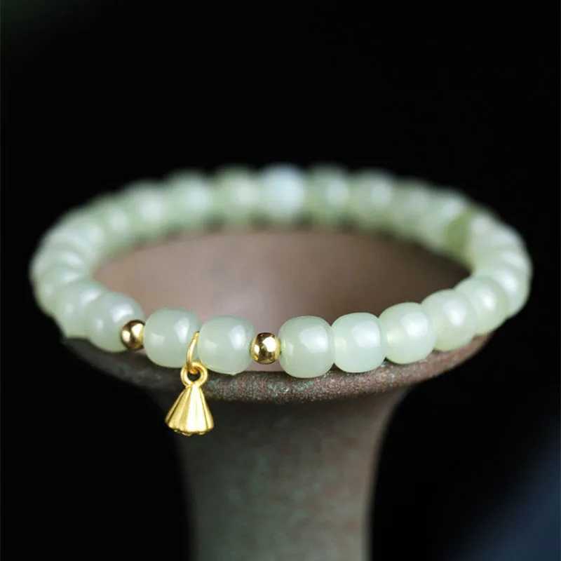 Hetian Jade String DIY Men And Women Models 7 8mm Accessories Fashion Jewelry High Quality Birthday Gift C251105