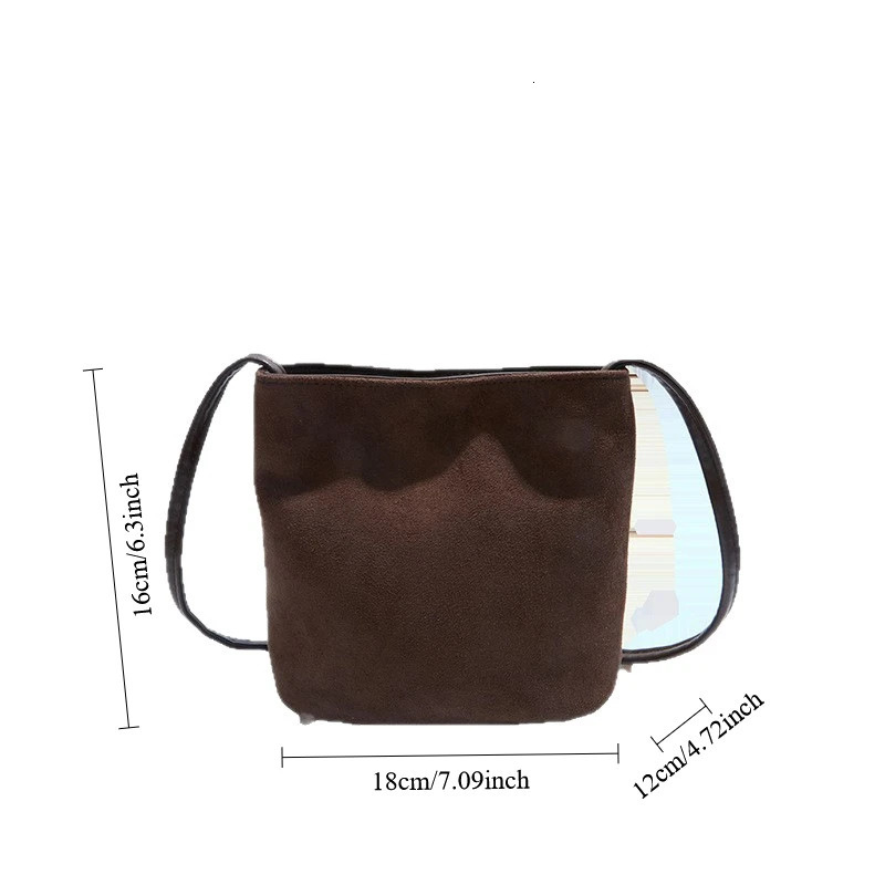 PU Suede Leopard Shoulder Bags for Women Winter Crossbody Bag Females Handbags and Purses Bucket 251104