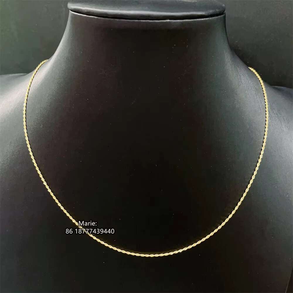Bulk Sale Twisted Link Rope Chain Solid Gold Jewelry Gold 18k Real Au750 18k Real Gold Chain Jewelry 18k Rope Chain