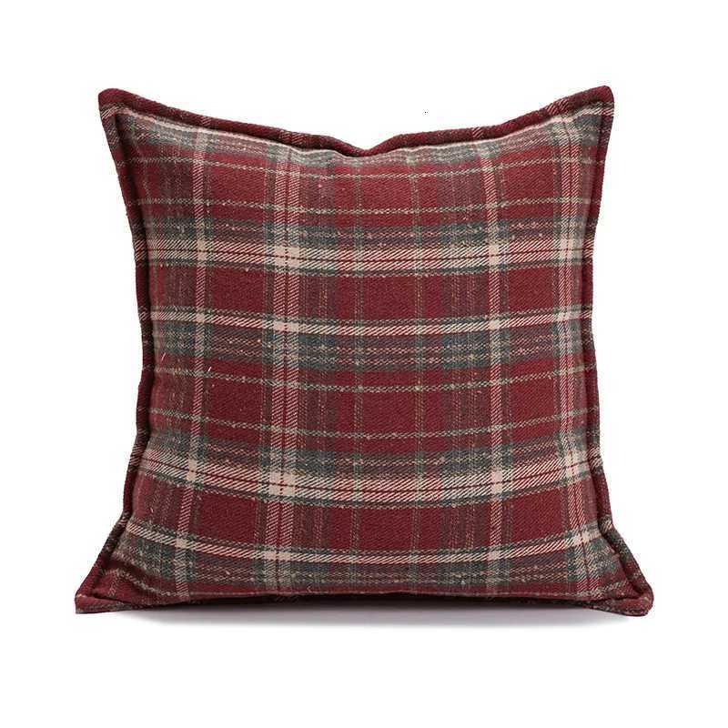 Christmas New Year Ins Style Plaid Pillowcase Festive Sofa Cushion Case Holiday Decorative Pillow Cover Living Room Decor Y251105