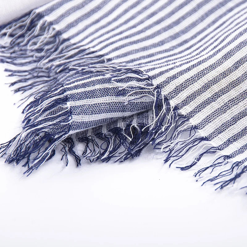Oversize Winter Modal Scarf Soft Casual Stripe Ring Scarf Long Shawl For Lady Hijab High Quality 100*205cm M256 250403