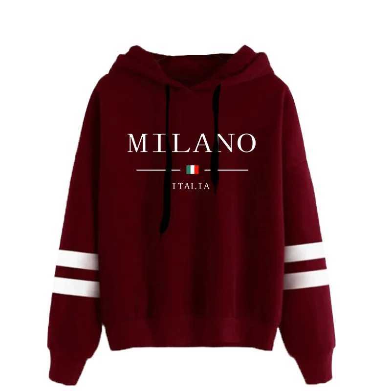 Hoodies Womens Sweatshirts Hot Sales Printing Daily Versatile Pullovers Stripe Jogging Sports Clothing Casual Woman Hooded TopsT251105