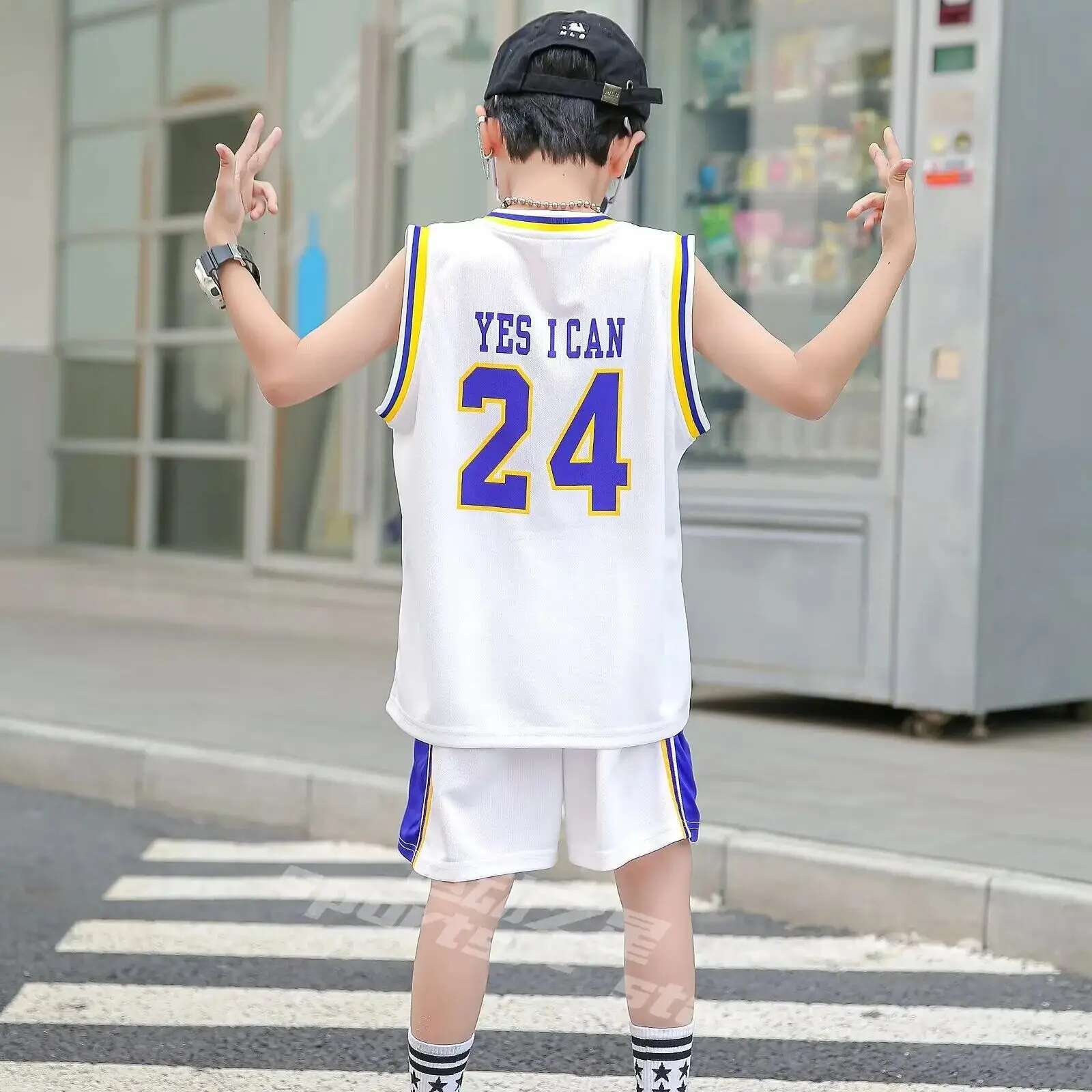 New 24/25 children's clothing suit boys and girls jersey compeon team uniform training basketball vest Model 035