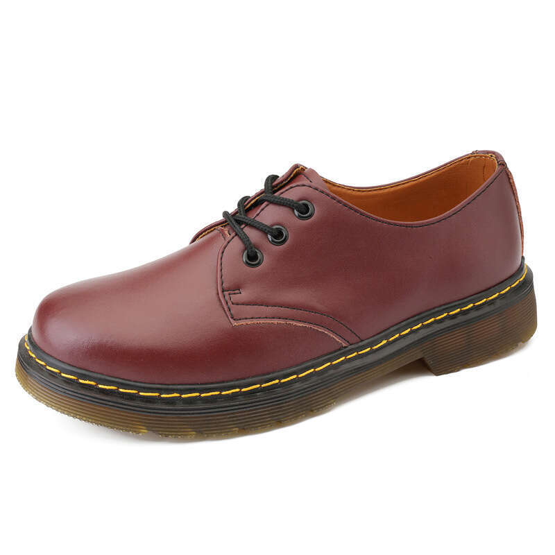 Large low cut shoes, cowhide, British style, large size short boots, round toe, men's and women's casual workwear shoes for couples