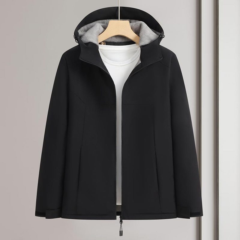 Wholesale autumn and winter super soft and plush thick hooded assault suit, group clothing, outdoor workwear, hiking suit