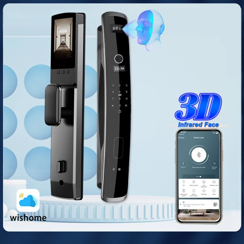 ome Biometric Recognition Smart Door Lock remote control Fingerprint Password IC Card APP Wifi Lock Unlock 250402