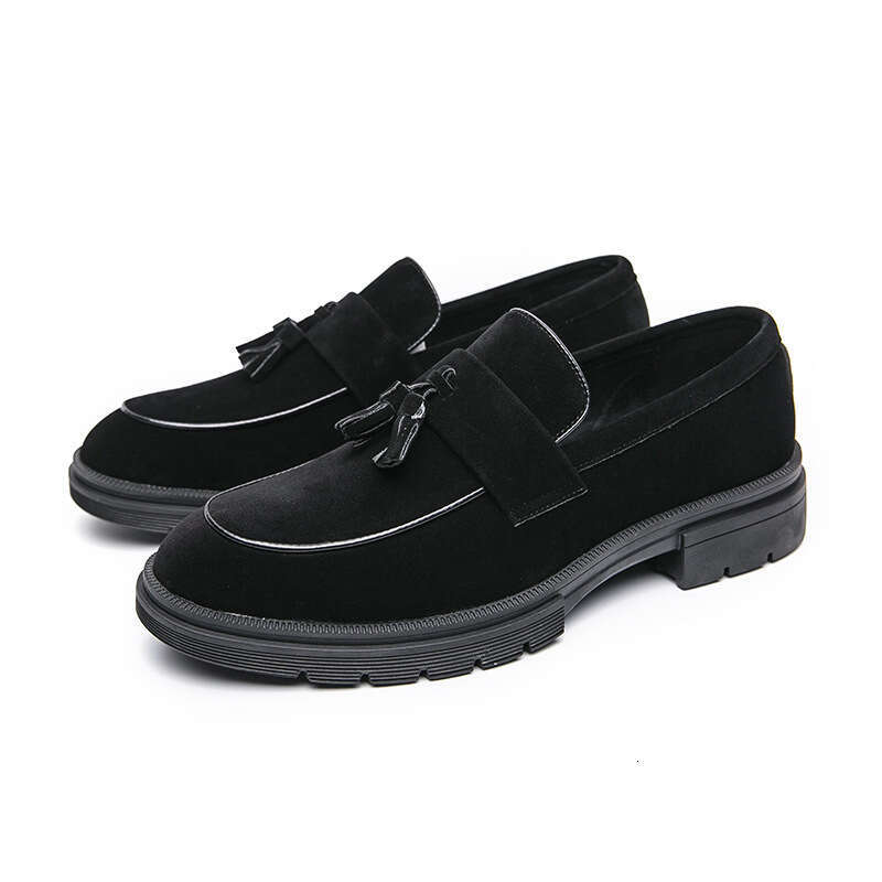 Large size 46 new matte fringed fashionable men's business formal leather shoes, one foot lazy shoes