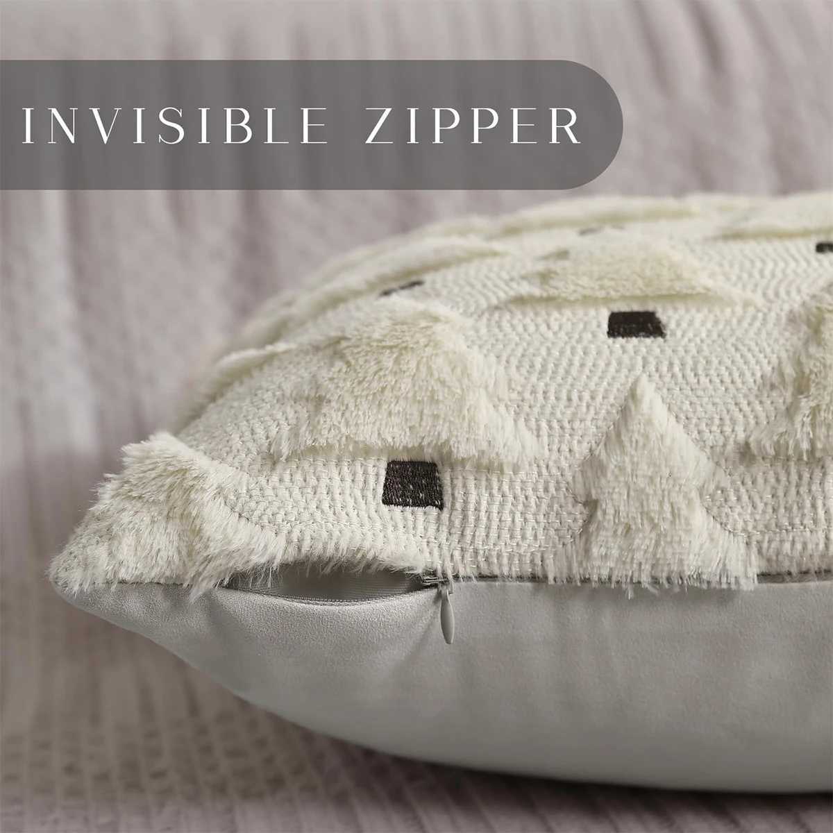 1pc Christmas Pillow Covers 18x18 inch Decorations 3D Soft Plush Faux Fur Wool jacquard weaving Christmas Tree Throw Pillow Y251105