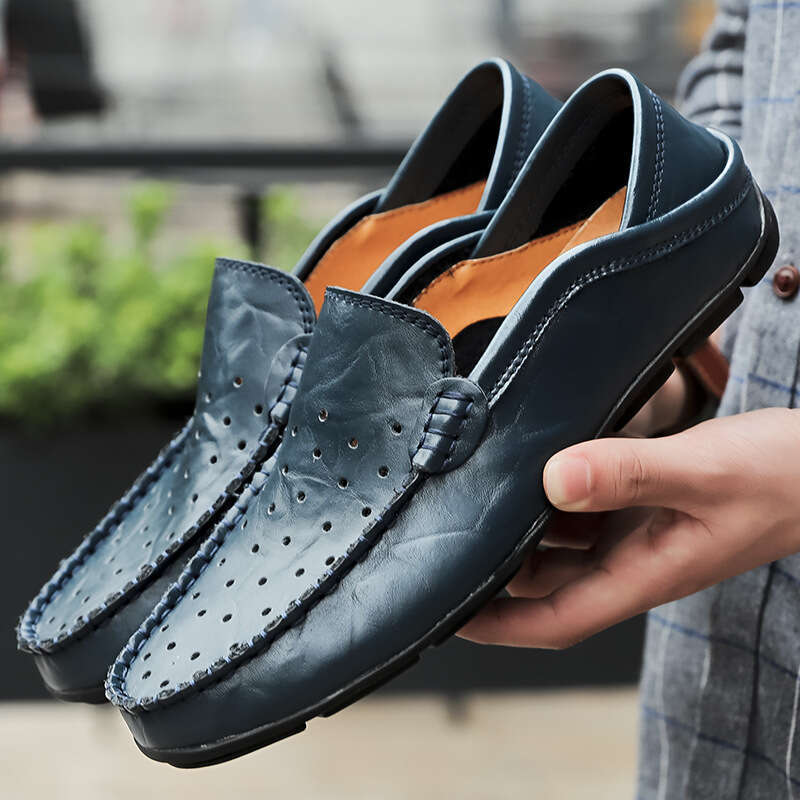 Fashionable fit on one foot, lazy for teenagers, breathable loafers, oversized seasonal trendy bean shoes